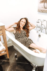 Lauren hope frank in bath tub self-care